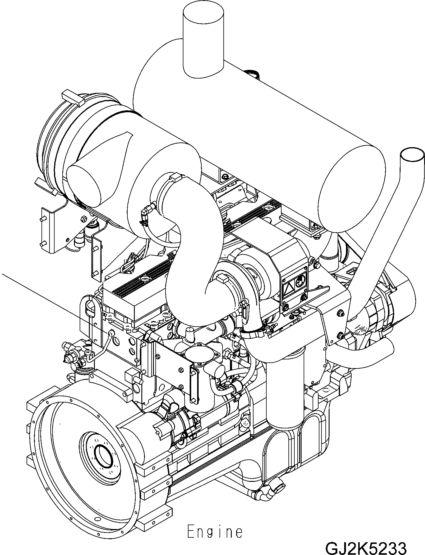 Схема запчастей Komatsu WA430-6E0 - ДВИГАТЕЛЬ AA ДВИГАТЕЛЬ