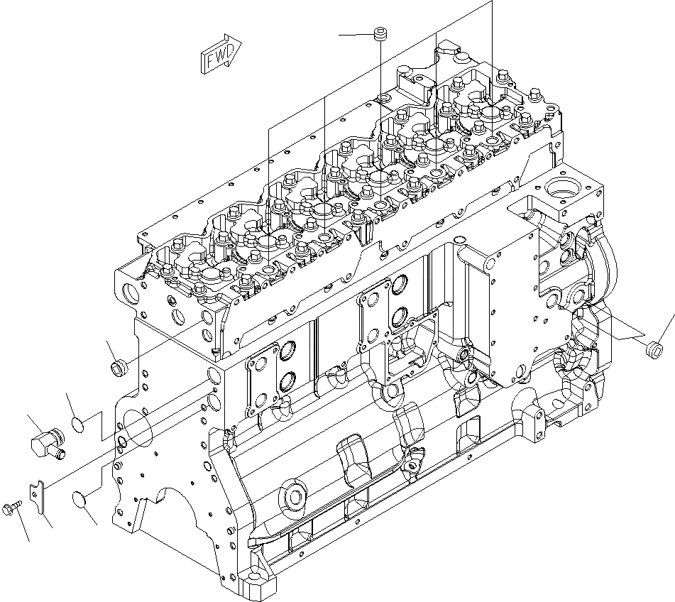 Схема запчастей Komatsu WA430-6E0 - КАБИНА ОБОГРЕВАТЕЛЬ. ЗАГЛУШКА AA ДВИГАТЕЛЬ