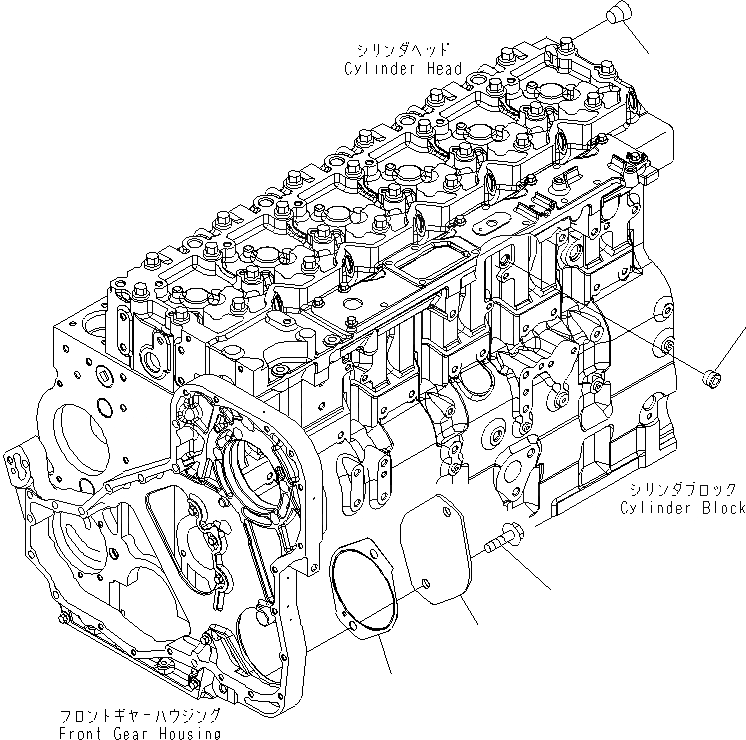 Схема запчастей Komatsu WA430-6E0 - КРЫШКА ПЕРЕДН. ЗУБЧАТОЙ ПЕРЕДАЧИ AA ДВИГАТЕЛЬ