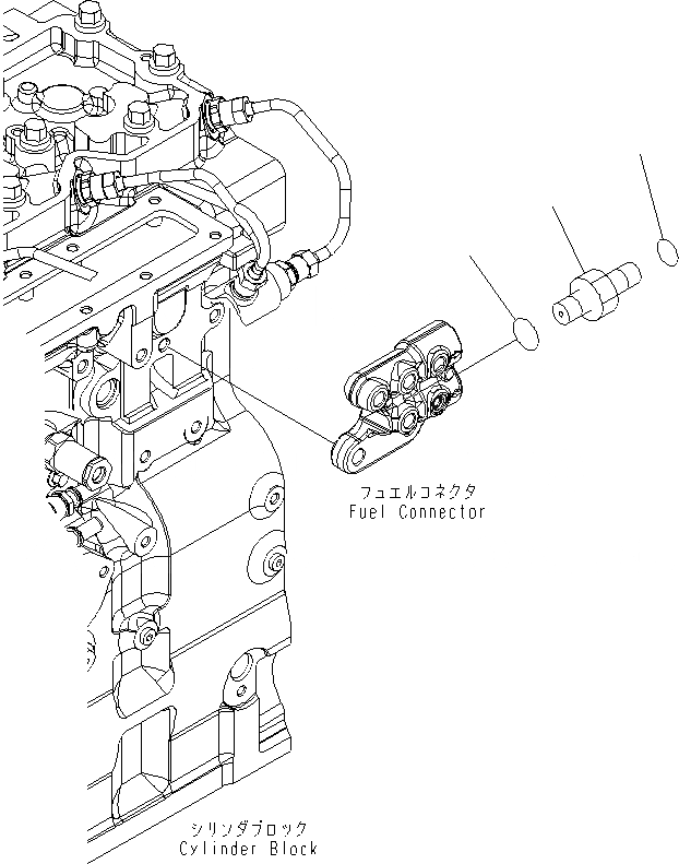 Схема запчастей Komatsu WA430-6E0 - ТОПЛИВН. ВХОДН. ФИТТИНГ AA ДВИГАТЕЛЬ