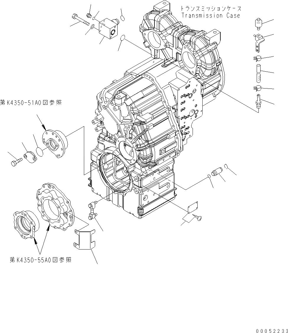 Схема запчастей Komatsu WA430-6E0 - ТРАНСМИССИЯ (ОНОСЯЩИЕСЯ К НЕЙ ЧАСТИ)(/) F ТРАНСМИССИЯ