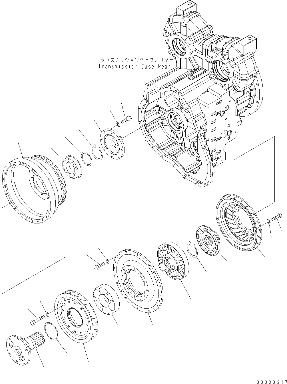 Схема запчастей Komatsu WA430-6E0 - ГИДРОТРАНСФОРМАТОР F ТРАНСМИССИЯ