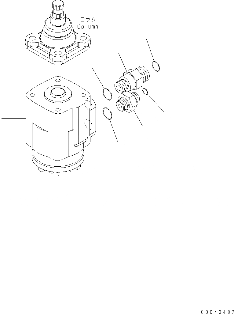 Схема запчастей Komatsu WA430-6E0 - КАБИНА ROPS (КОЛОНКА И ORBITROL) (ORBITROL КЛАПАН И TEE И UNION) K OPERATORґS ОБСТАНОВКА И СИСТЕМА УПРАВЛЕНИЯ