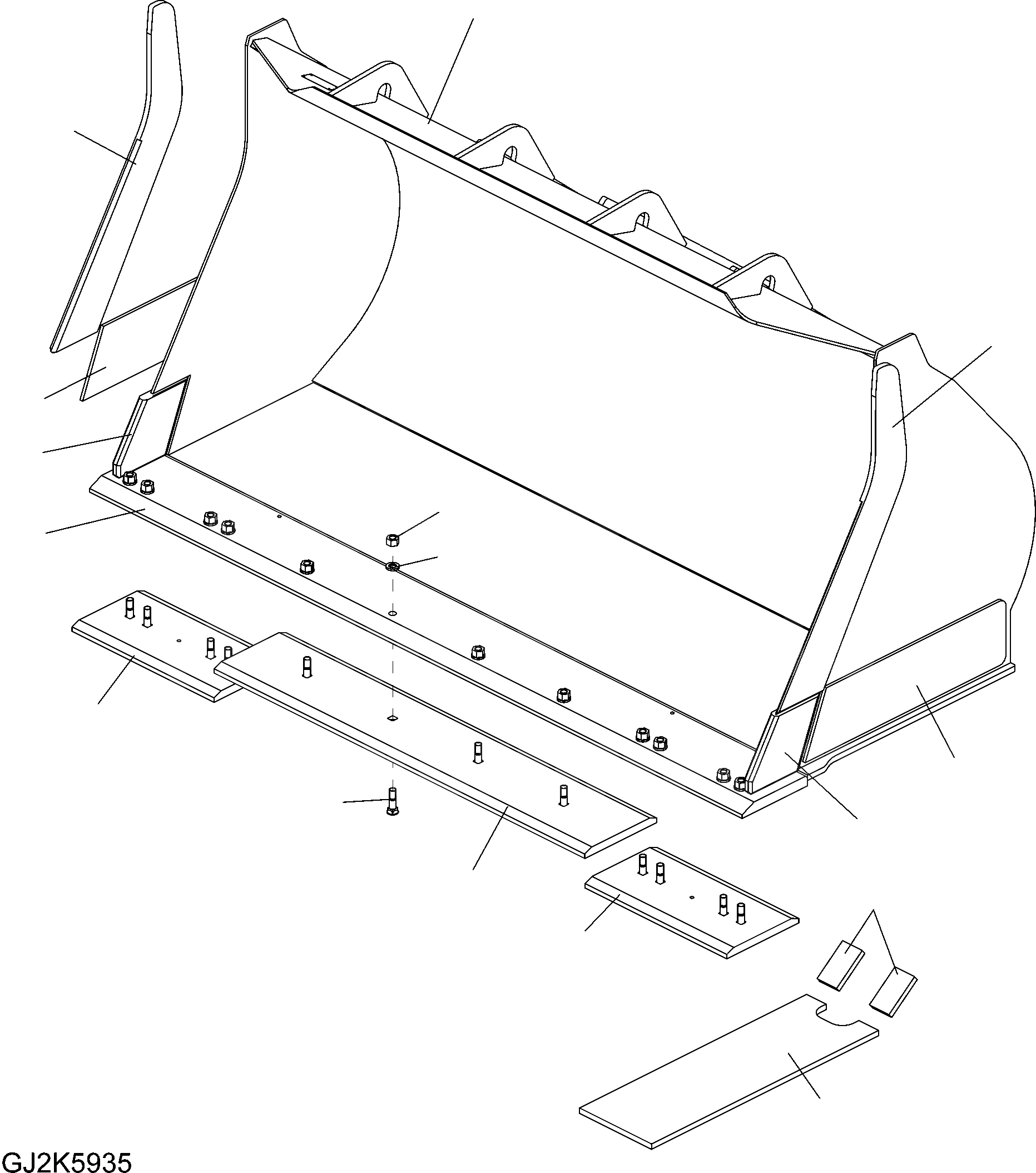 Схема запчастей Komatsu WA430-6E0 - КОВШ .CBM (С BOC) (ТИП A) T РАБОЧЕЕ ОБОРУДОВАНИЕ