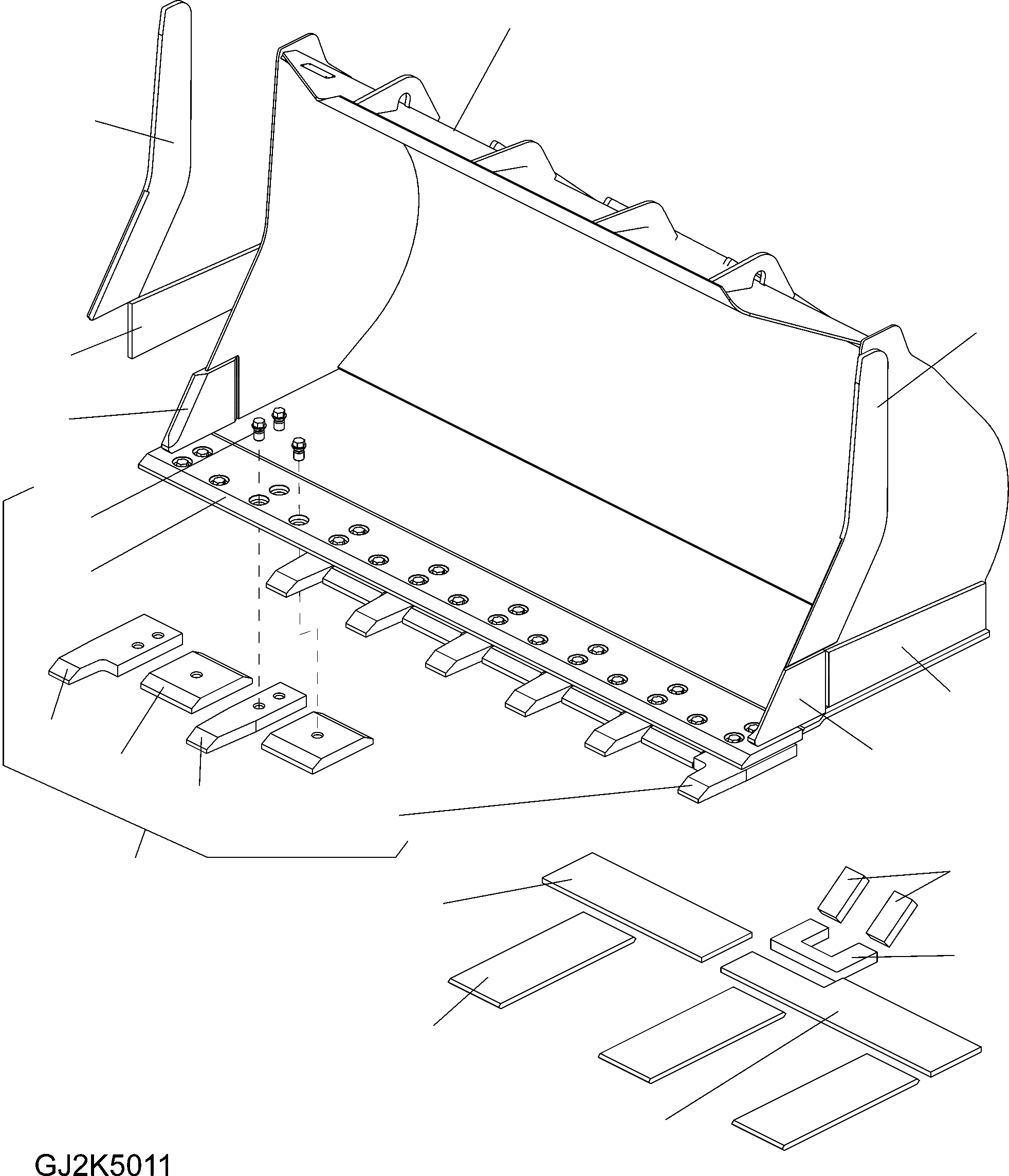 Схема запчастей Komatsu WA430-6E0 - HD-КОВШ .CBM (. M) (KVX-СИСТЕМА) T РАБОЧЕЕ ОБОРУДОВАНИЕ