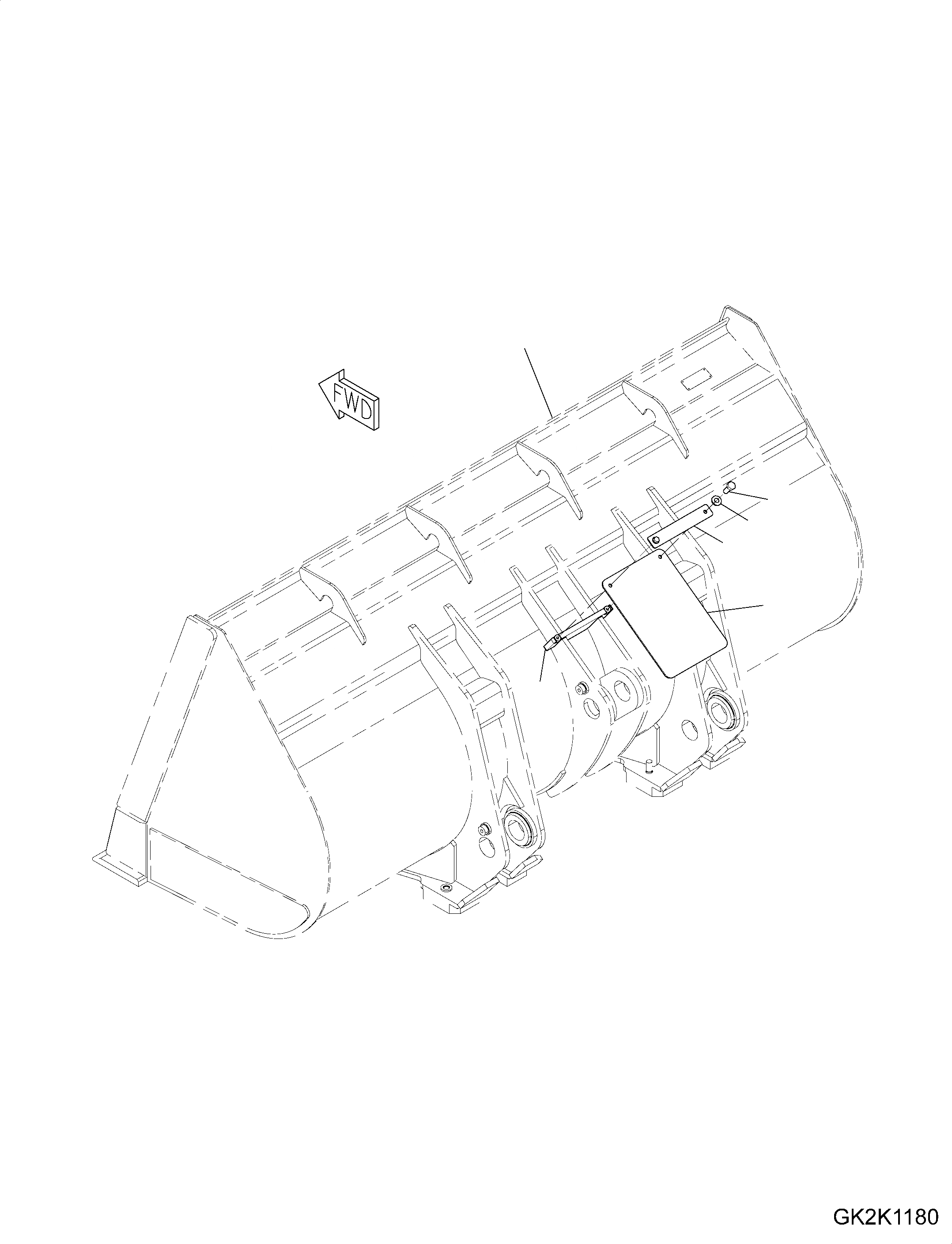 Схема запчастей Komatsu WA430-6E0 - КОВШ (КАБИНА (INКАПОТ) (С ЧАСТИ КОРПУСА)(№30025-31999) COVER) (CODE: S) T РАБОЧЕЕ ОБОРУДОВАНИЕ