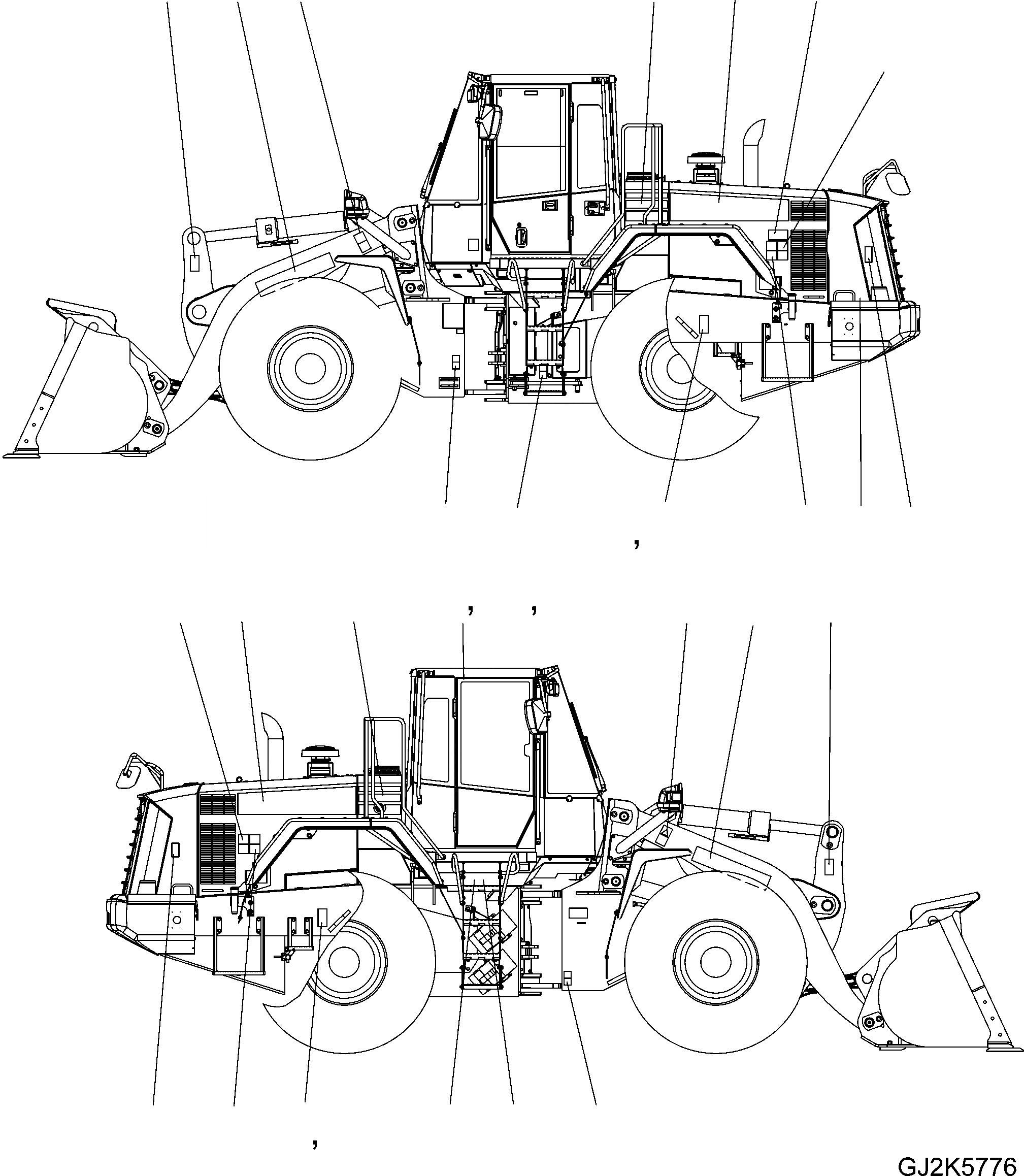 Схема запчастей Komatsu WA430-6E0 - ТАБЛИЧКИ COMMON ЧАСТИ (/) U МАРКИРОВКА