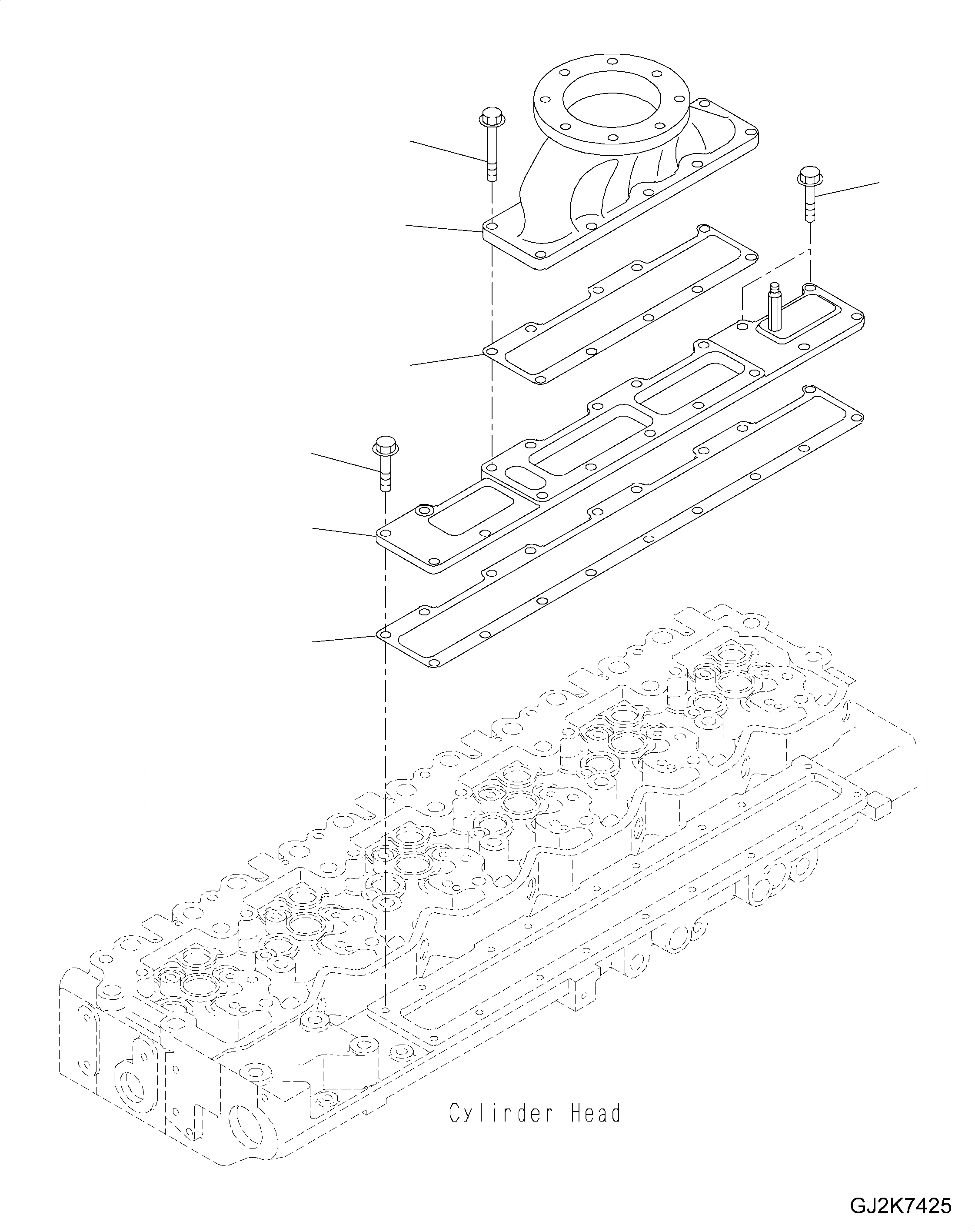 Схема запчастей Komatsu WA430-6 - ВПУСК ВОЗДУХА COVER AA ДВИГАТЕЛЬ