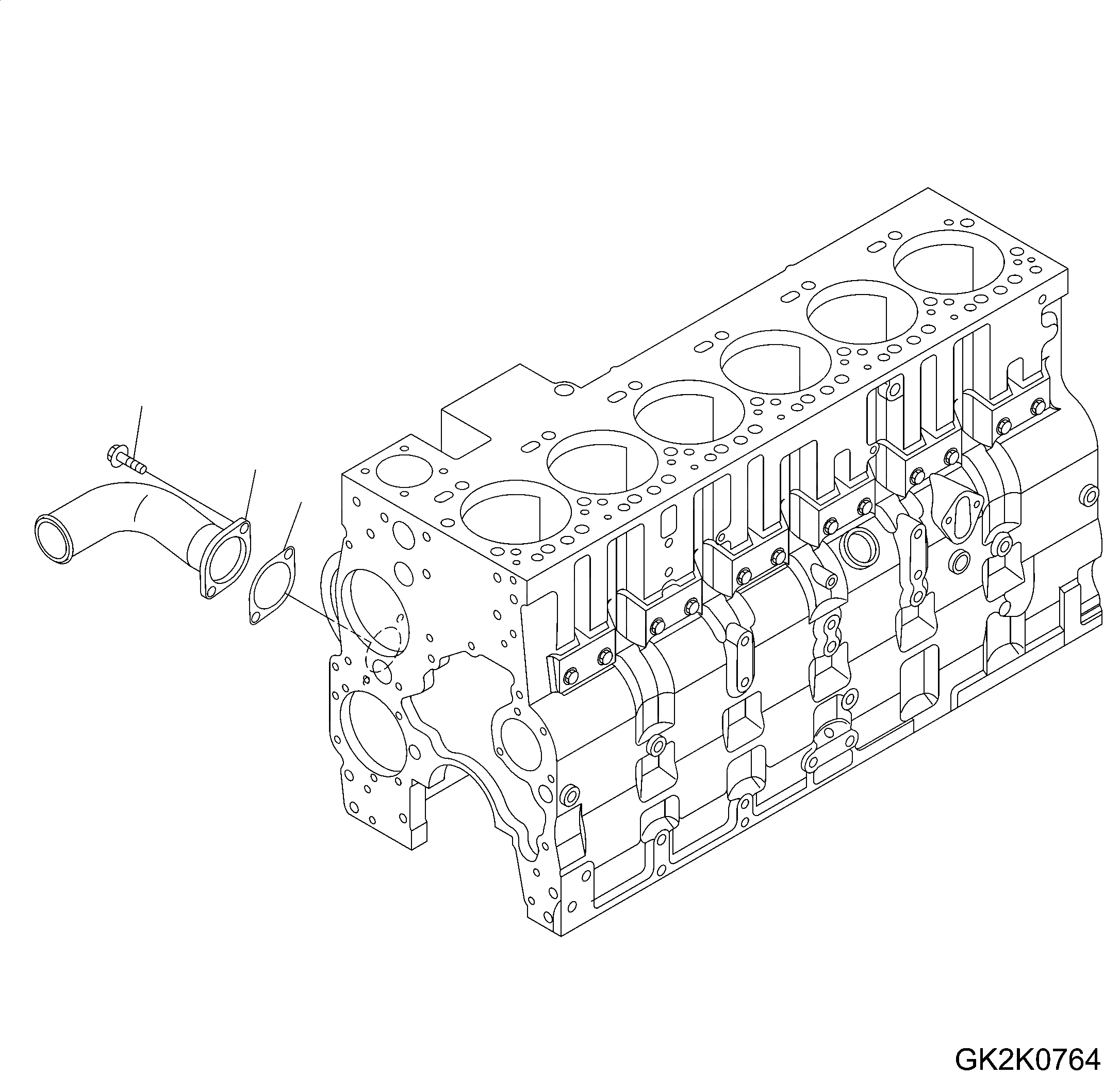 Схема запчастей Komatsu WA430-6 - ВОДН. ВХОДН. СОЕДИН-Е AA ДВИГАТЕЛЬ