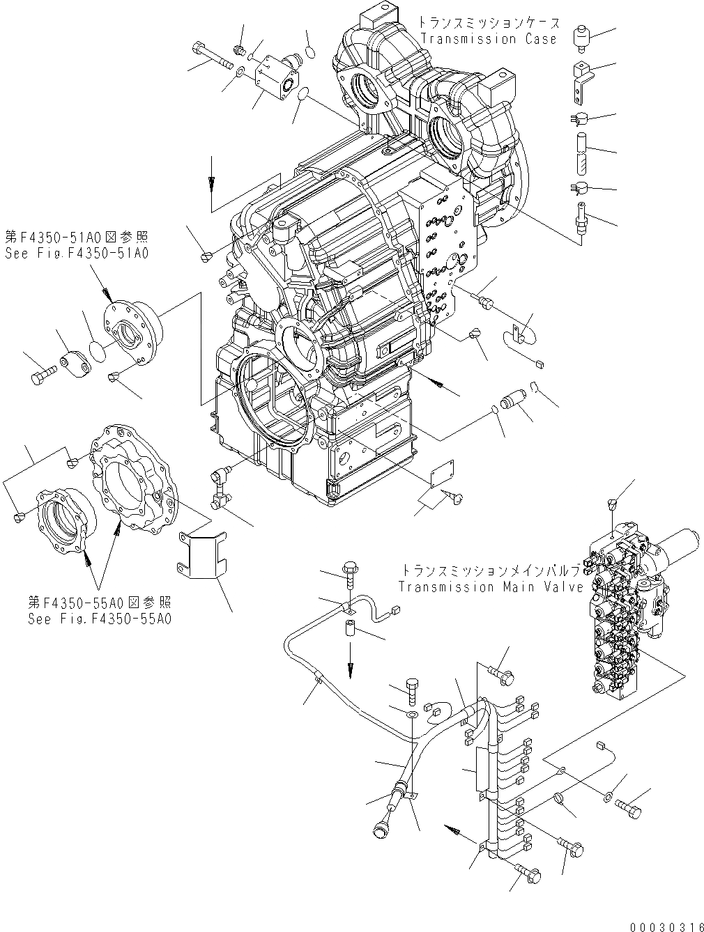 Схема запчастей Komatsu WA430-6 - ТРАНСМИССИЯ (АКСЕССУАРЫ) F POWER TRANSMITTING СИСТЕМА