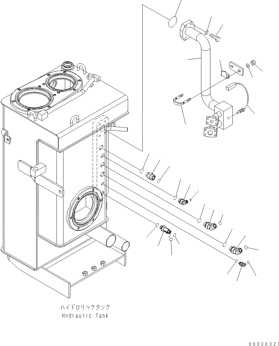 Схема запчастей Komatsu WA430-6 - ГИДР. БАК. (ВОЗВРАТ. ЛИНИЯ) H ГИДРАВЛИКА