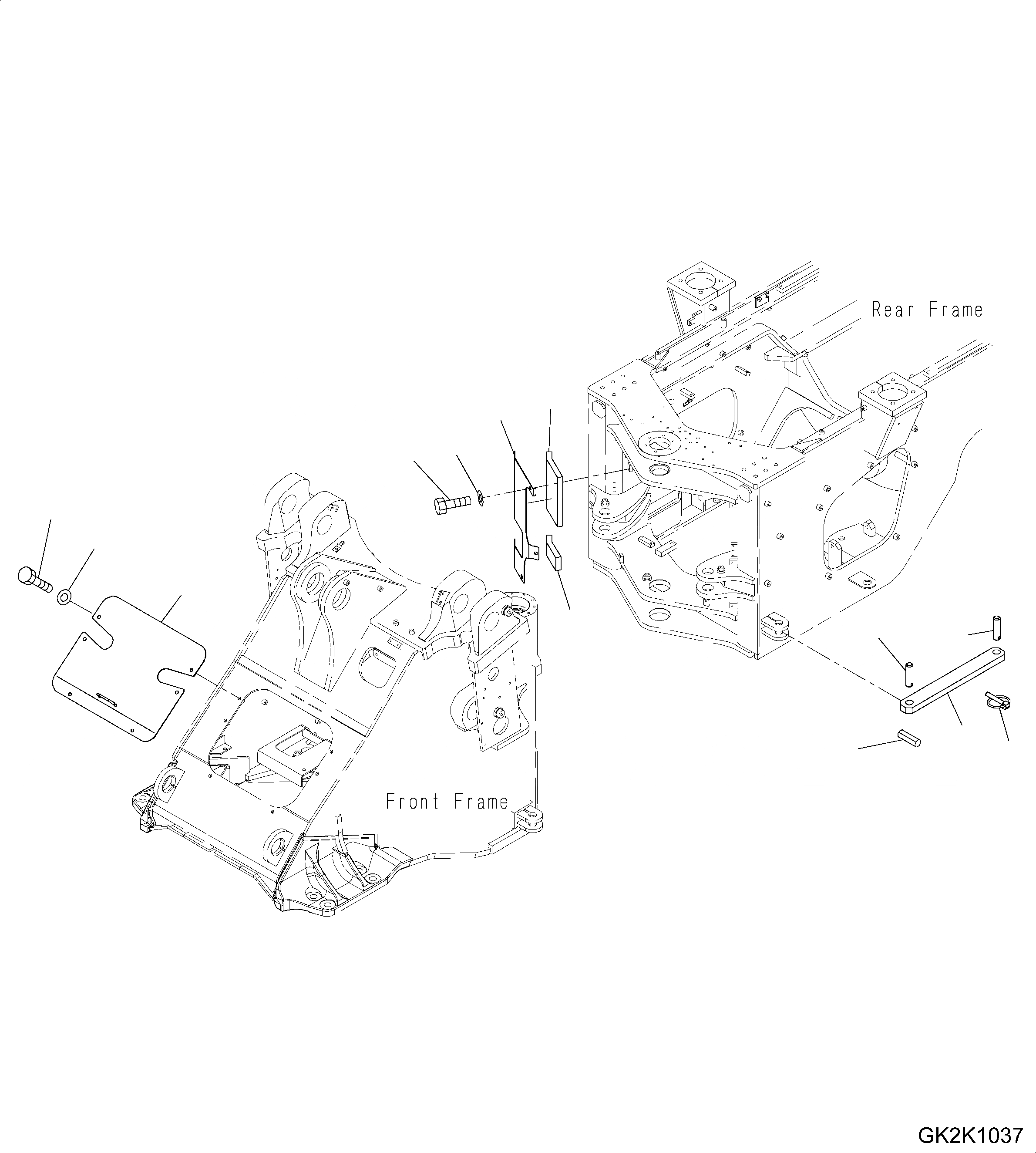 Схема запчастей Komatsu WA430-6 - БЛОКИР. ШАНГА И КРЫШКА(ПЕРЕДН. КРЫШКАAND HINGE COVER) (ДЛЯ 3-Х СЕКЦИОНН. КЛАПАН) J РАМА И ITS КОМПОНЕНТЫ