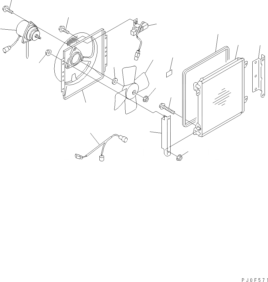 Схема запчастей Komatsu WA430-6 - КОНДЕНСАТОР ASSEMBLY (ВНУТР. ЧАСТИ) K OPERATORґS ОБСТАНОВКА И СИСТЕМА УПРАВЛЕНИЯ