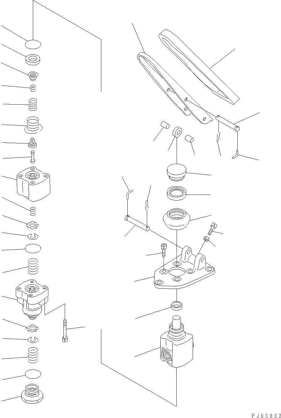 Схема запчастей Komatsu WA430-6 - СДВОЕНН. КЛАПАН (ВНУТР. ЧАСТИ) K OPERATORґS ОБСТАНОВКА И СИСТЕМА УПРАВЛЕНИЯ