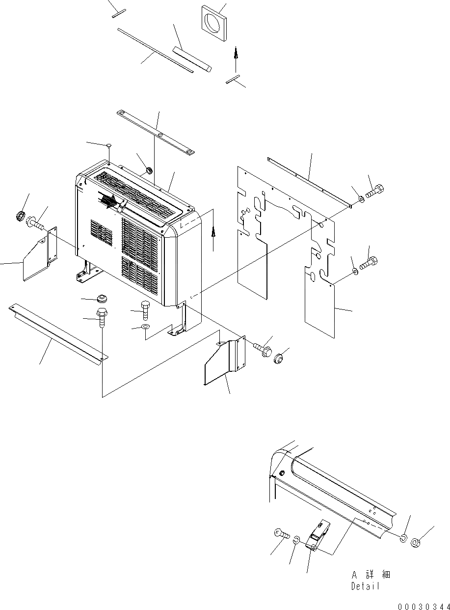 Схема запчастей Komatsu WA430-6 - BULKHEAD M ЧАСТИ КОРПУСАS И КРЫШКИ