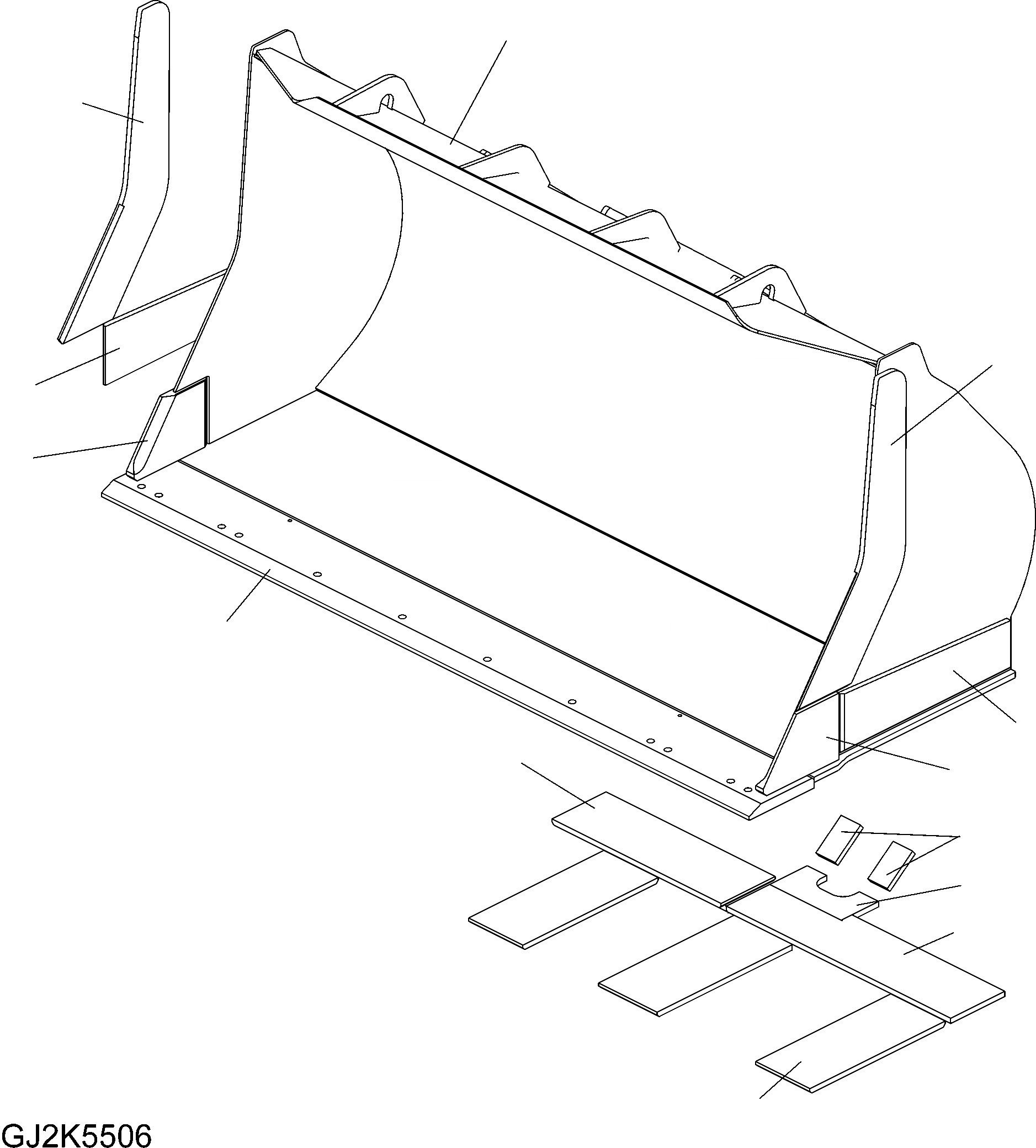 Схема запчастей Komatsu WA430-6 - HD-КОВШ .CBM (БЕЗ TEETH) (ТИП D) T РАБОЧЕЕ ОБОРУДОВАНИЕ