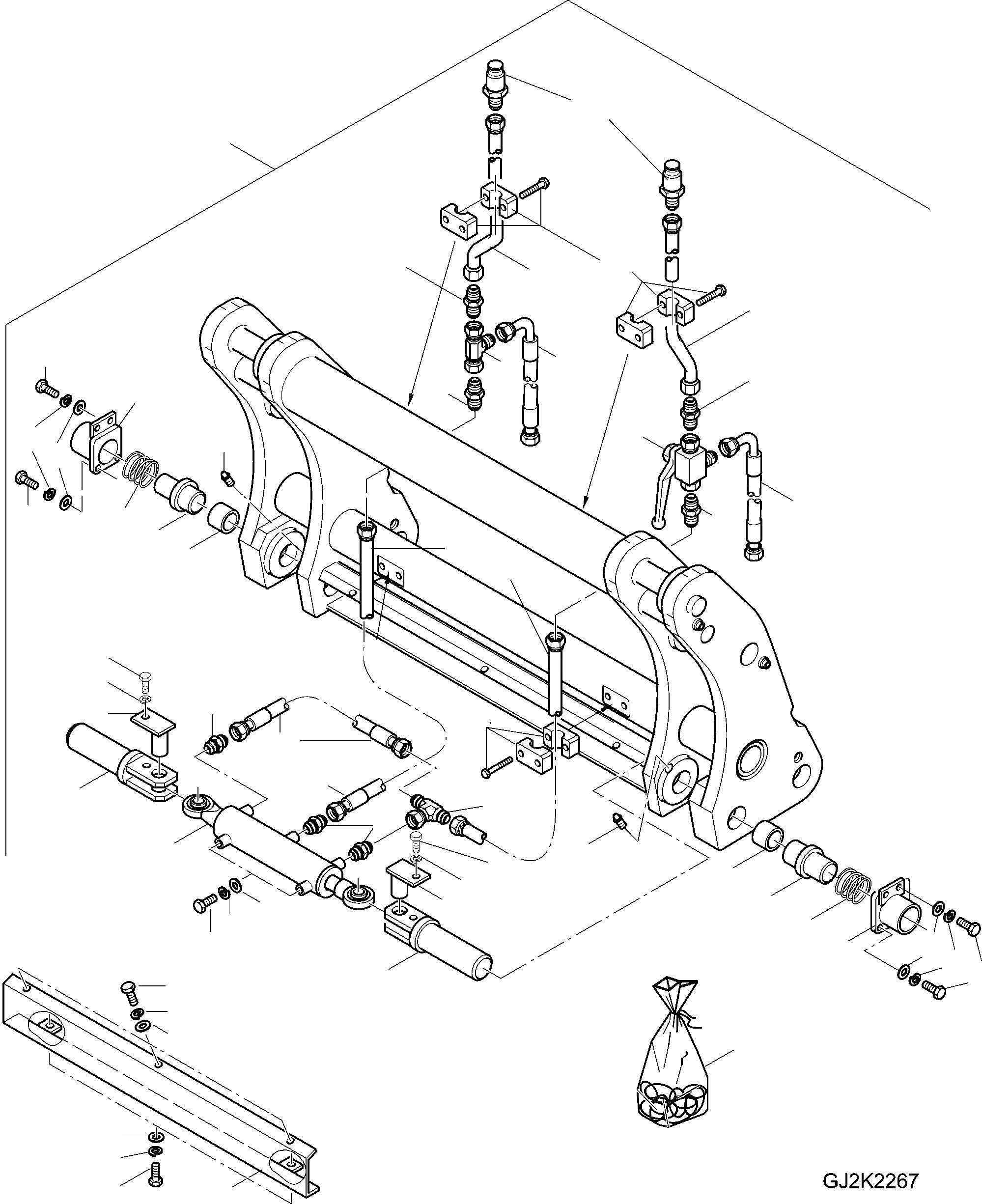 Схема запчастей Komatsu WA430-6 - БЫСТРОСЪЕМН. МЕХ-М (ВНУТР. ЧАСТИ) T РАБОЧЕЕ ОБОРУДОВАНИЕ