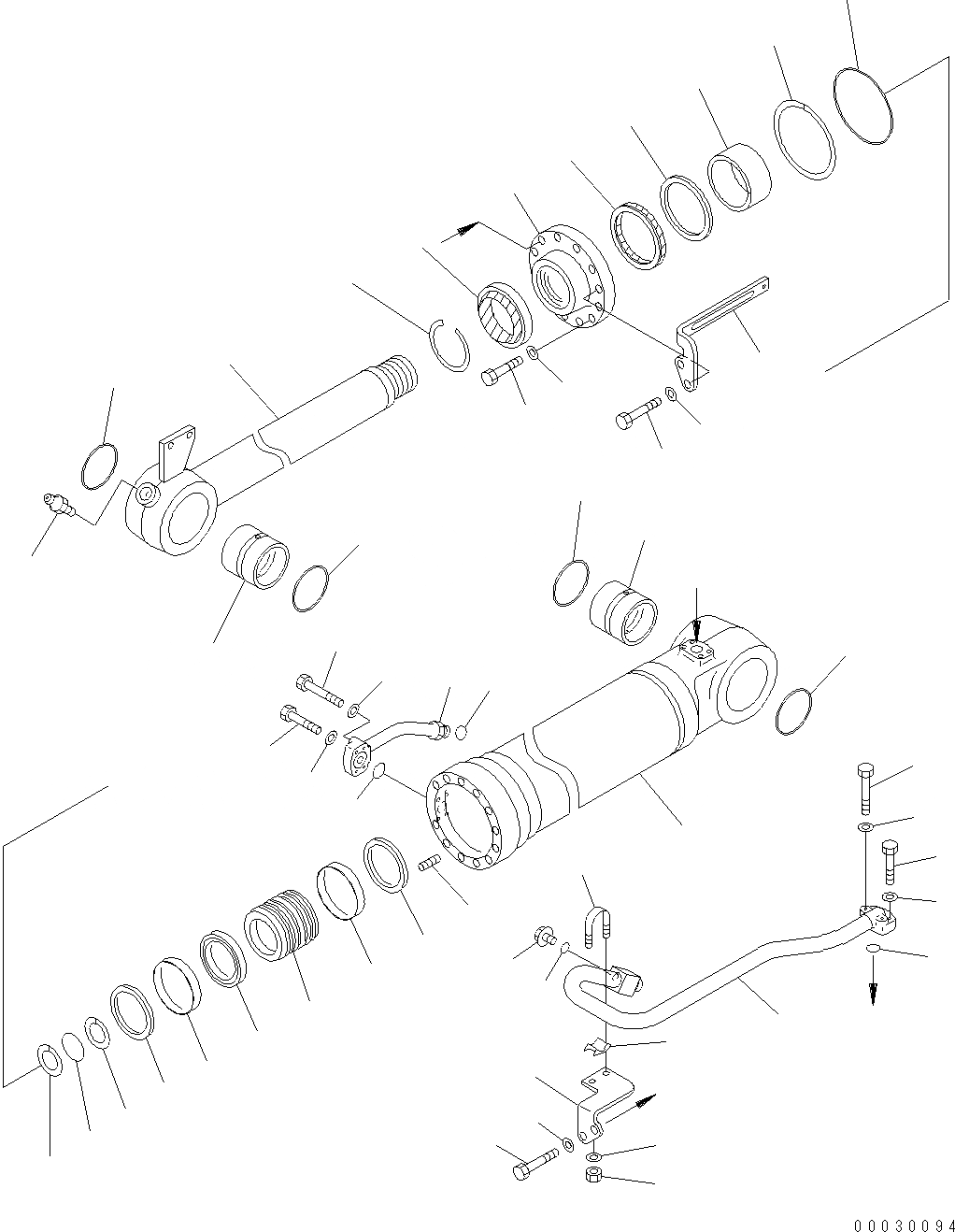 Схема запчастей Komatsu WA430-6 - ЦИЛИНДР КОВША (ВНУТР. ЧАСТИ) (ДЛЯ STD СТРЕЛА) Y ОСНОВН. КОМПОНЕНТЫ И РЕМКОМПЛЕКТЫ