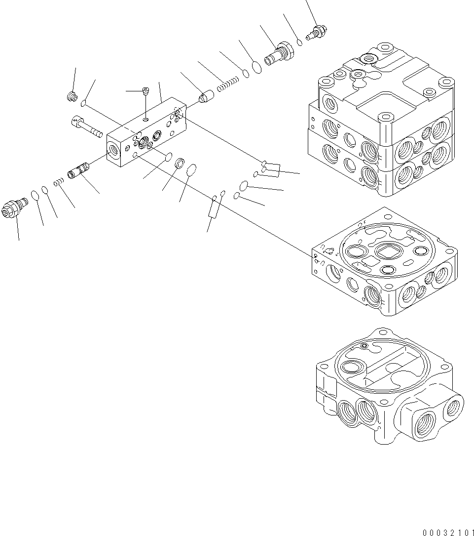 Схема запчастей Komatsu WA430-6 - УПРАВЛЯЮЩ. КЛАПАН (3-Х СЕКЦИОНН.) (ВНУТР. ЧАСТИ) (8/8) Y ОСНОВН. КОМПОНЕНТЫ И РЕМКОМПЛЕКТЫ