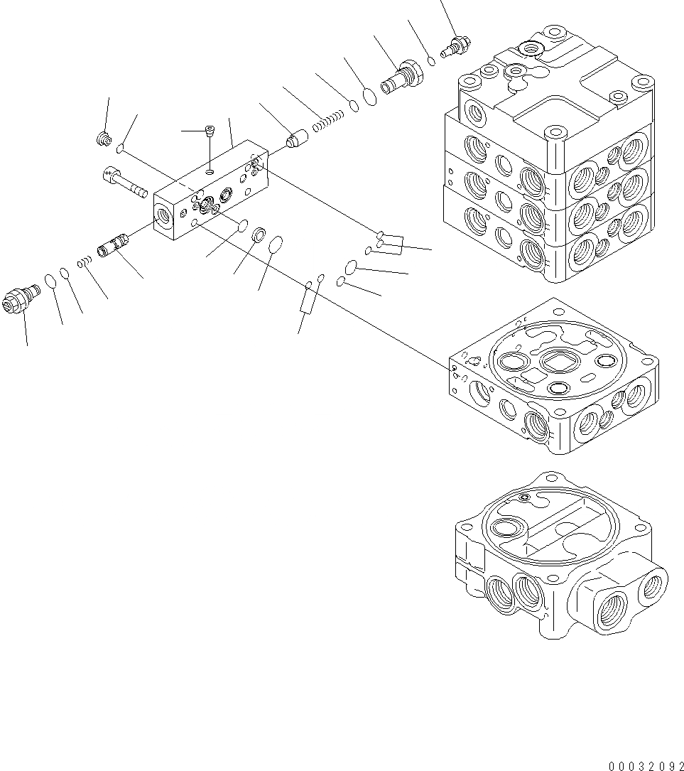 Схема запчастей Komatsu WA430-6 - УПРАВЛЯЮЩ. КЛАПАН (4-Х СЕКЦИОНН.) (ВНУТР. ЧАСТИ) (8/9) Y ОСНОВН. КОМПОНЕНТЫ И РЕМКОМПЛЕКТЫ