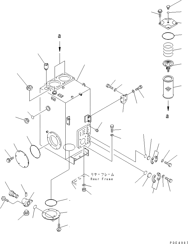 Схема запчастей Komatsu WA450-3 - ГИДР. БАК. (ГИДР. БАК.)(№-) ГИДРАВЛИКА