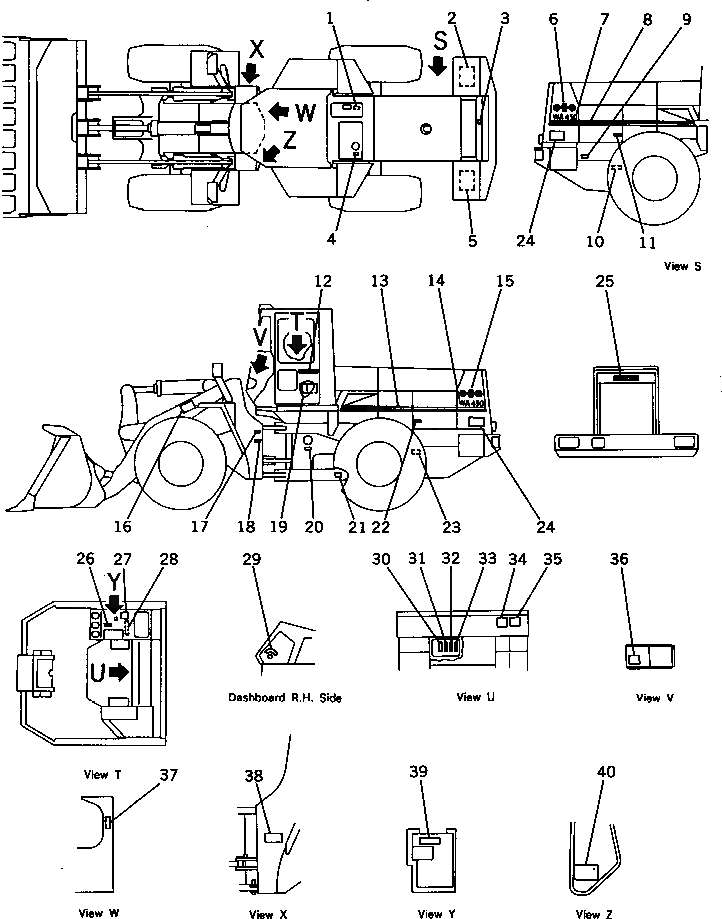 Схема запчастей Komatsu WA450-1 - МАРКИРОВКА (TBG/ABE СПЕЦ-Я.)(№-9999) СПЕЦ. APPLICATION ЧАСТИ