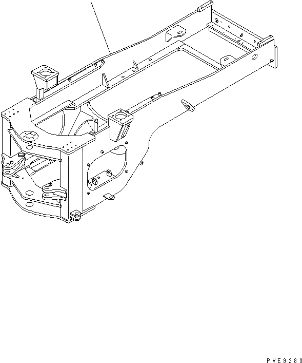 Схема запчастей Komatsu WA450-3 - ЗАДН. РАМА (ТУННЕЛЬН. СПЕЦ-Я.) ОСНОВНАЯ РАМА И ЕЕ ЧАСТИ