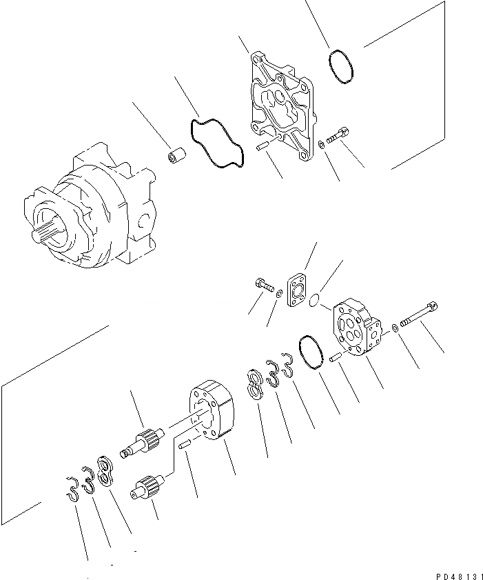 Схема запчастей Komatsu WA450-3 - ГИДР. НАСОС. (РАБОЧЕЕ ОБОРУДОВАНИЕ И P.P.C.) (/) ОСНОВН. КОМПОНЕНТЫ И РЕМКОМПЛЕКТЫ