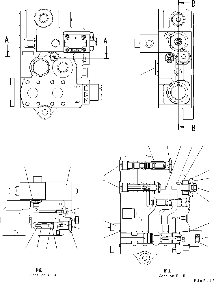 Схема запчастей Komatsu WA450-3-H - КЛАПАН ECSS(№-) ГИДРАВЛИКА