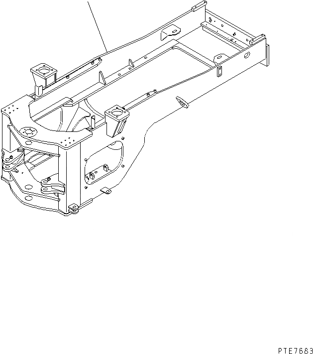 Схема запчастей Komatsu WA450-3-H - ЗАДН. РАМА (ЗАДН. РАМА) ОСНОВНАЯ РАМА И ЕЕ ЧАСТИ