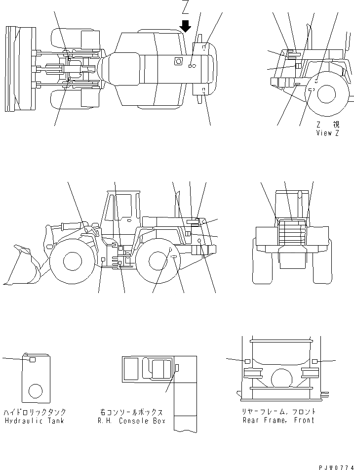 Схема запчастей Komatsu WA450-3-H - МАРКИРОВКА(№-) МАРКИРОВКА