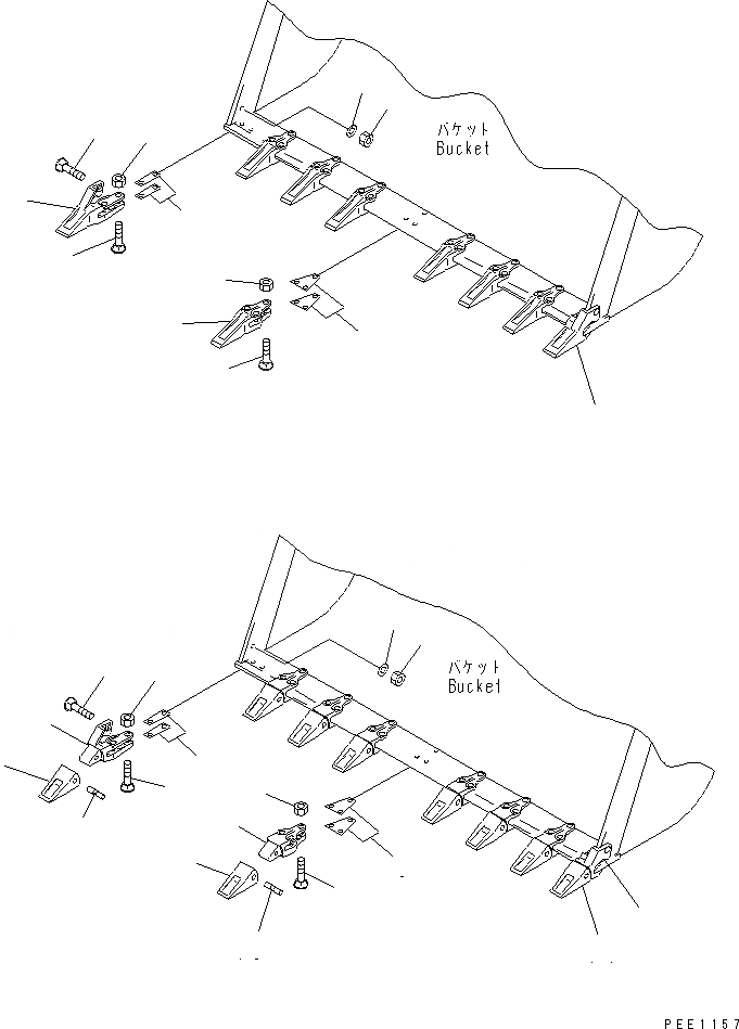 Схема запчастей Komatsu WA450-3-H - ЗУБЬЯAND TIP TOOTH КАТАЛОГИ ЗЧ