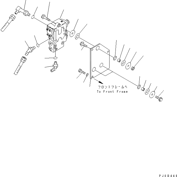 Схема запчастей Komatsu WA450-3A - ГИДРОЛИНИЯ (КЛАПАН И ЭЛЕМЕНТЫ КРЕПЛЕНИЯ)(№-) ГИДРАВЛИКА