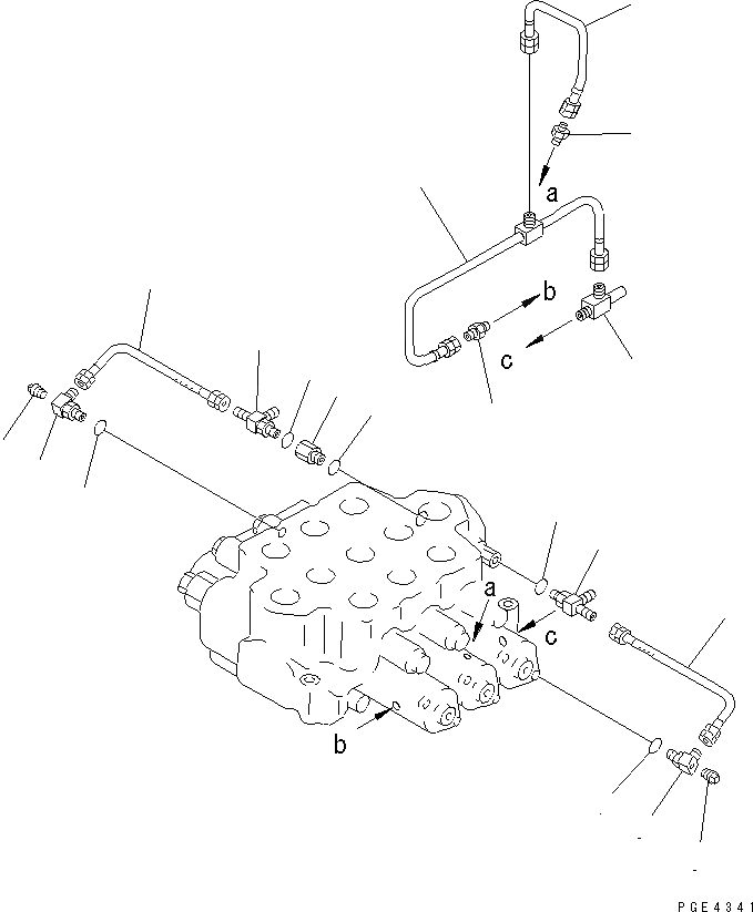 Схема запчастей Komatsu WA450-3A - 3-Х СЕКЦИОНН. КОНТРОЛЬН. КЛАПАН (/) ОСНОВН. КОМПОНЕНТЫ И РЕМКОМПЛЕКТЫ