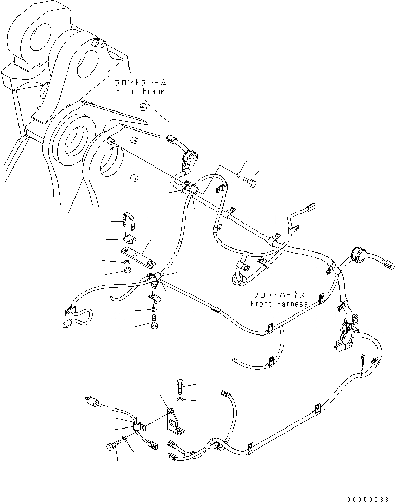 Схема запчастей Komatsu WA450-6 - ОСНОВН. ПРОВОДКА (/) ЭЛЕКТРИКА