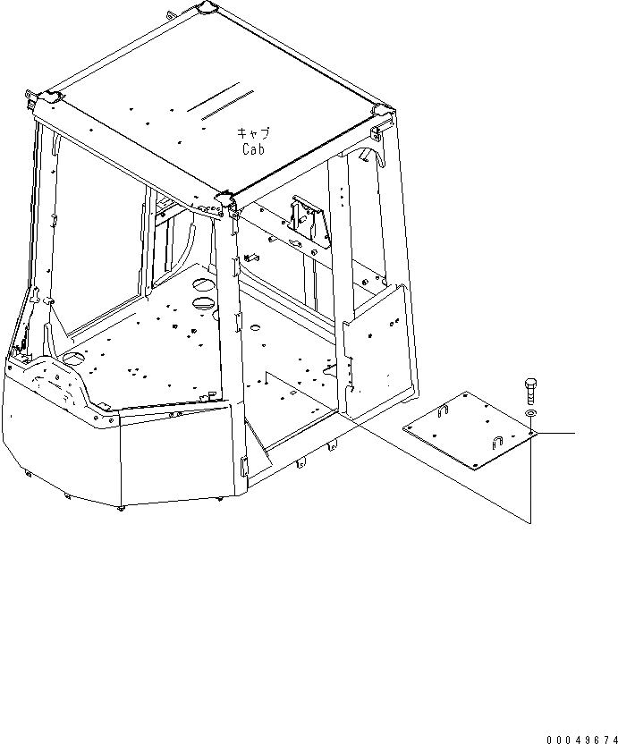 Схема запчастей Komatsu WA450-6 - КАБИНА ROPS (СИДЕНЬЕ ЭЛЕМЕНТЫ КРЕПЛЕНИЯ) (ПЛАСТИНА) КАБИНА ОПЕРАТОРА И СИСТЕМА УПРАВЛЕНИЯ
