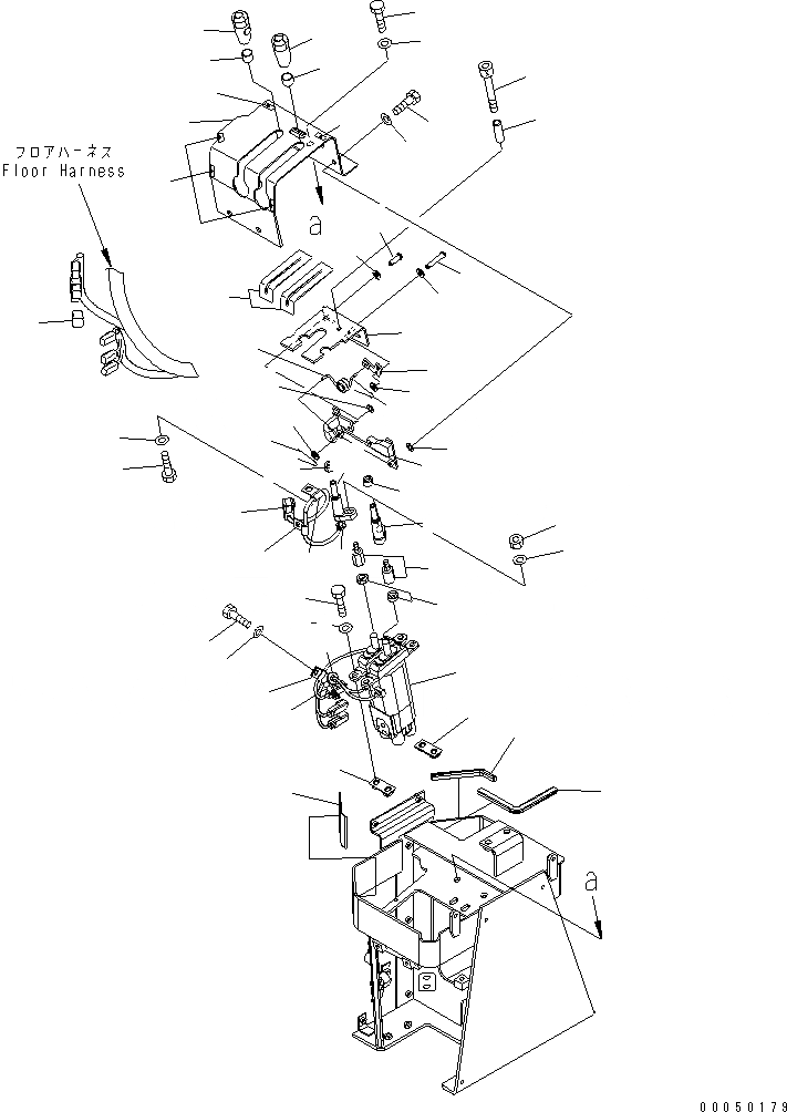 Схема запчастей Komatsu WA450-6 - УПРАВЛЕНИЕ ПОГРУЗКОЙ (РЫЧАГ) КАБИНА ОПЕРАТОРА И СИСТЕМА УПРАВЛЕНИЯ