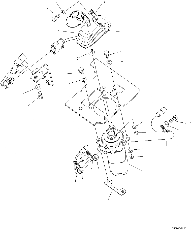 Схема запчастей Komatsu WA450-6 - УПРАВЛЕНИЕ ПОГРУЗКОЙ (РЫЧАГ) (/) (ДЛЯ MULTI FUNCTION MONO РЫЧАГ) КАБИНА ОПЕРАТОРА И СИСТЕМА УПРАВЛЕНИЯ