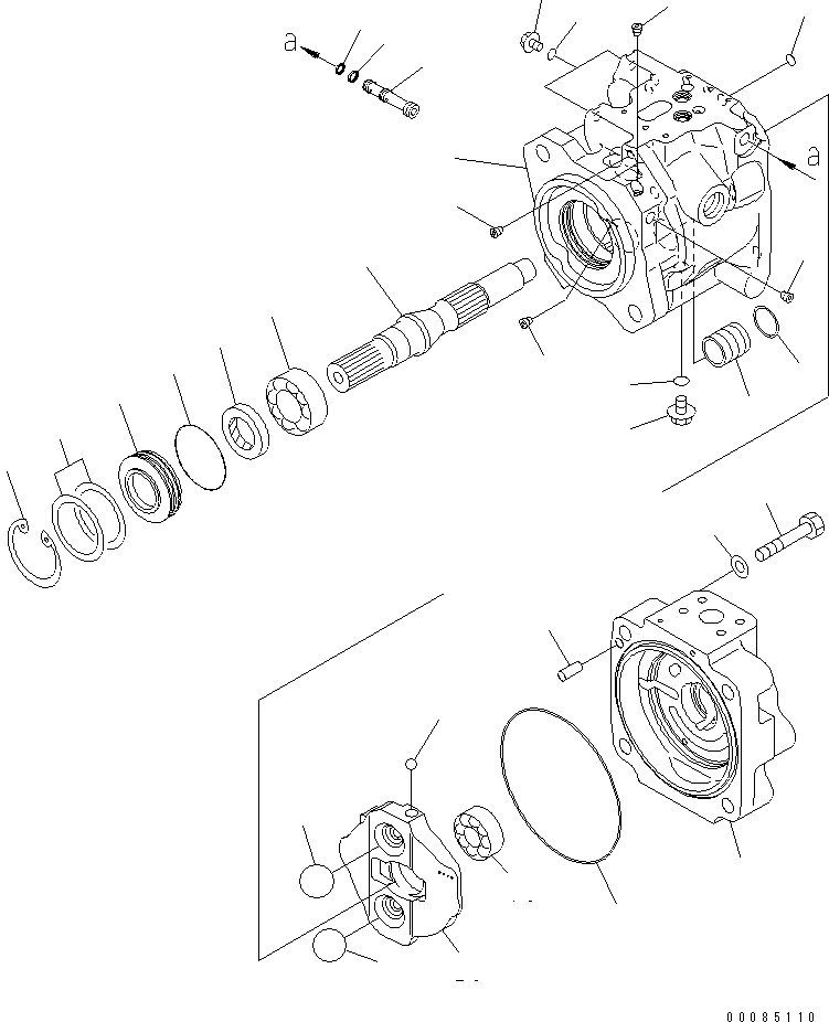 Схема запчастей Komatsu WA450-6 - ГИДР. НАСОС. (РУЛЕВ. УПРАВЛЕНИЕ) (/)(№8-) ОСНОВН. КОМПОНЕНТЫ И РЕМКОМПЛЕКТЫ