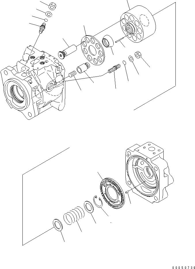 Схема запчастей Komatsu WA450-6 - ГИДР. НАСОС. (РУЛЕВ. УПРАВЛЕНИЕ) (/) ОСНОВН. КОМПОНЕНТЫ И РЕМКОМПЛЕКТЫ