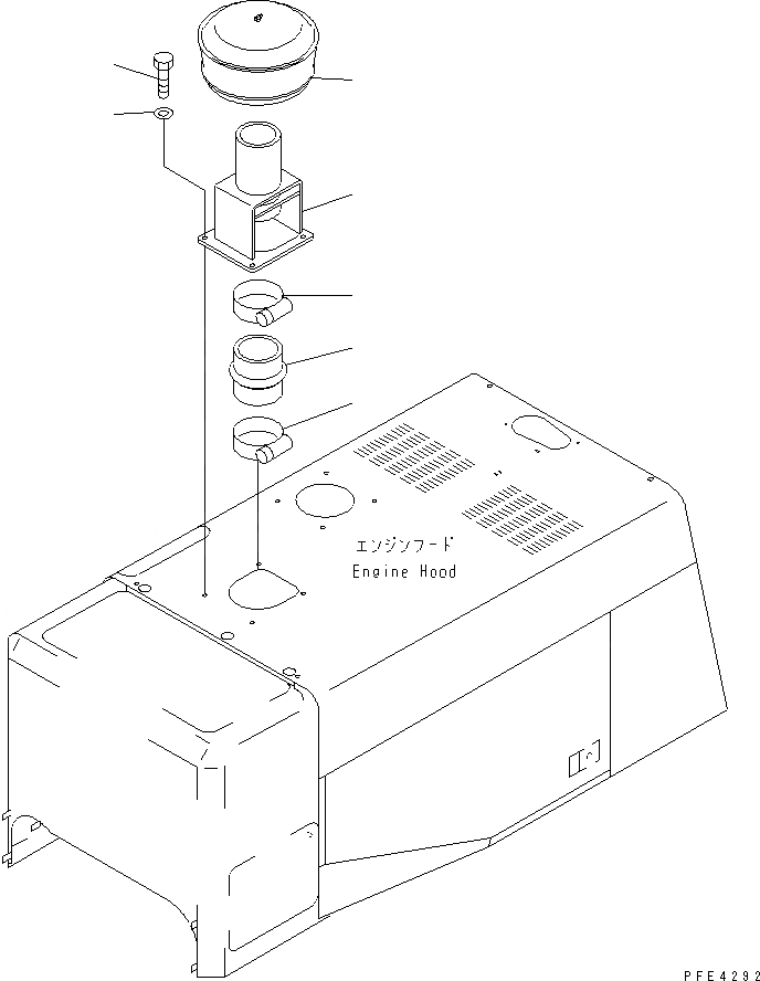 Схема запчастей Komatsu WA450-3-X - ПРЕФИЛЬТР(№-) КОМПОНЕНТЫ ДВИГАТЕЛЯ И ЭЛЕКТРИКА