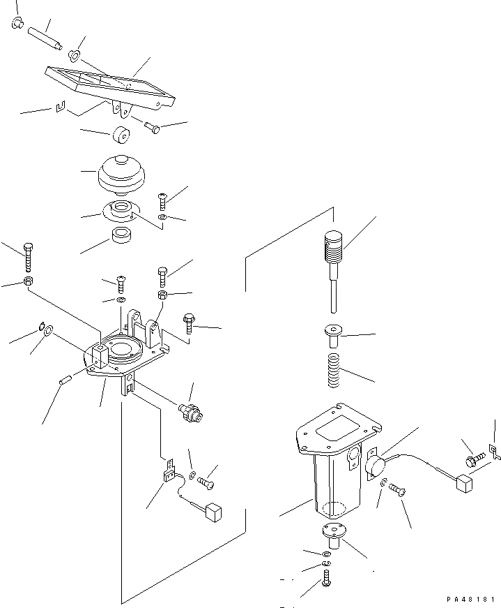 Схема запчастей Komatsu WA450-3-X - АКСЕЛЕРАТОР ПЕДАЛЬ(№-) КОМПОНЕНТЫ ДВИГАТЕЛЯ И ЭЛЕКТРИКА
