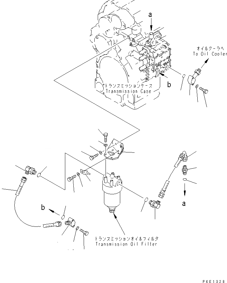 Схема запчастей Komatsu WA450-3-X - ТРАНСМИССИЯ (ГИДРОЛИНИЯ ТРАНСМИССИИ) (/)(№-) ТРАНСМИССИЯ
