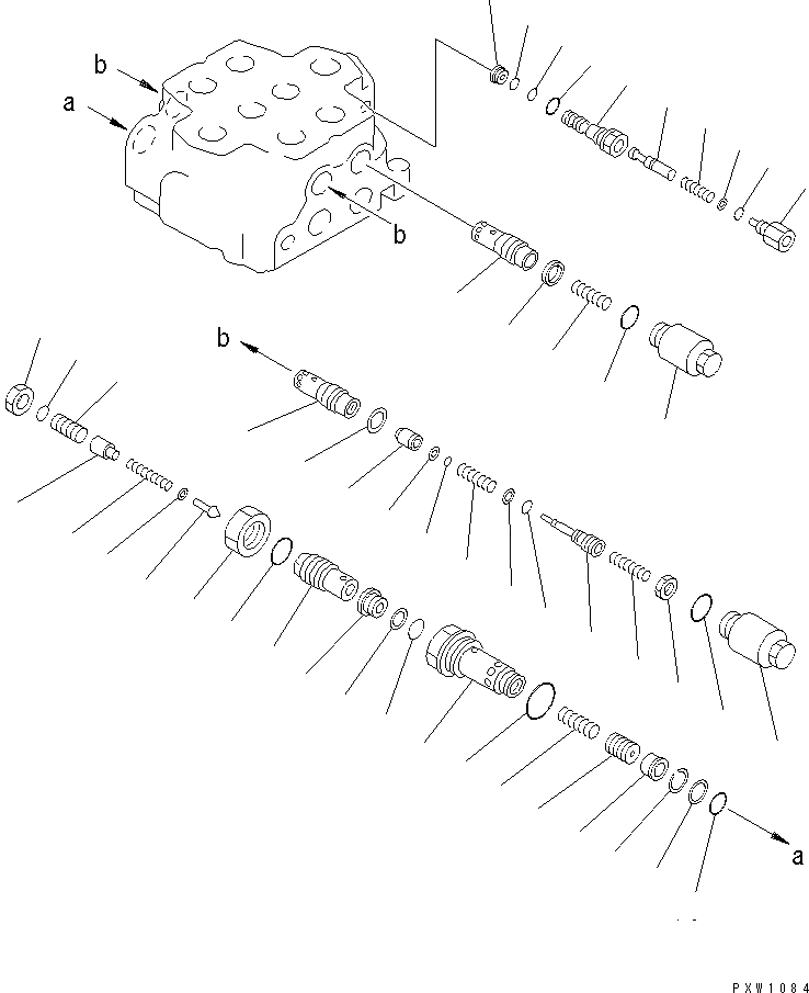 Схема запчастей Komatsu WA450-3-X - 2-Х СЕКЦИОНН. УПРАВЛЯЮЩ. КЛАПАН (/)(№-) УПРАВЛ-Е РАБОЧИМ ОБОРУДОВАНИЕМ