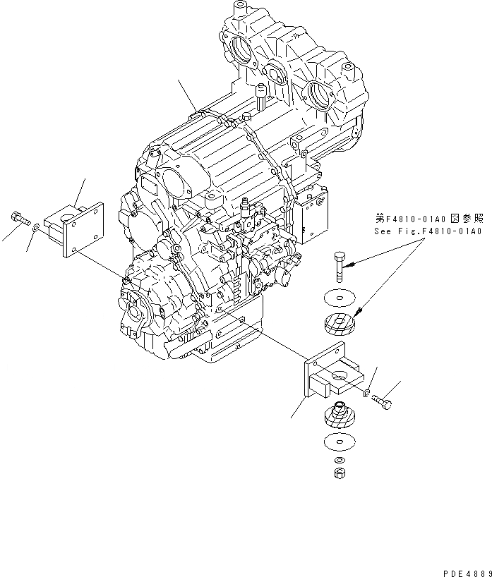 Схема запчастей Komatsu WA450L-3 - ГИДРОТРАНСФОРМАТОР И ТРАНСМИССИЯ (МОНТАЖНЫЙ КАРКАС) СИЛОВАЯ ПЕРЕДАЧА