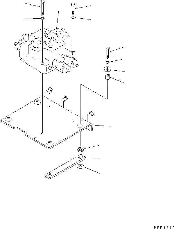 Схема запчастей Komatsu WA450L-3 - КОНТРОЛЬНЫЙ КЛАПАН РАБОЧ. ОБОРУДОВАНИЯ (КРЕПЛЕНИЕ КОНТРОЛЬНОГО КЛАПАНА) ГИДРАВЛИКА