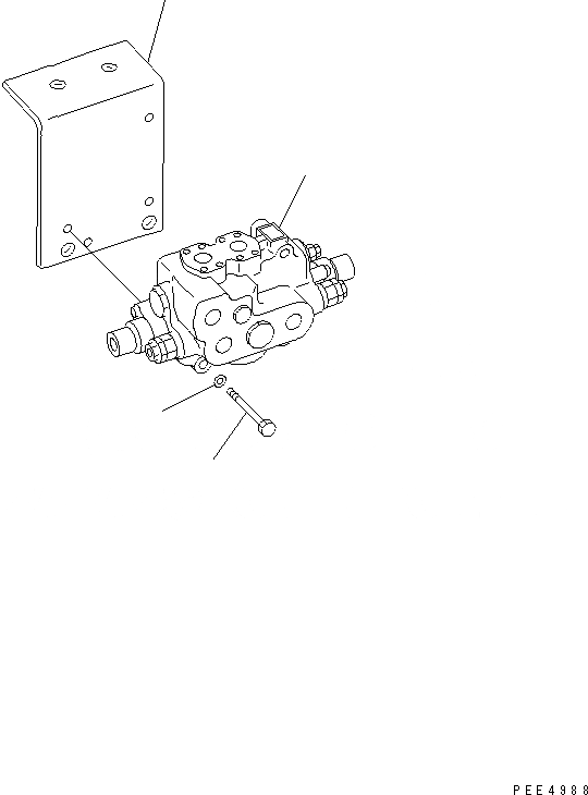 Схема запчастей Komatsu WA450L-3 - КЛАПАН РУЛЕВОГО УПРАВЛЕНИЯ (КРЕПЛЕНИЕ КЛАПАНА РУЛЕВ. УПРАВЛЕНИЯ) ГИДРАВЛИКА