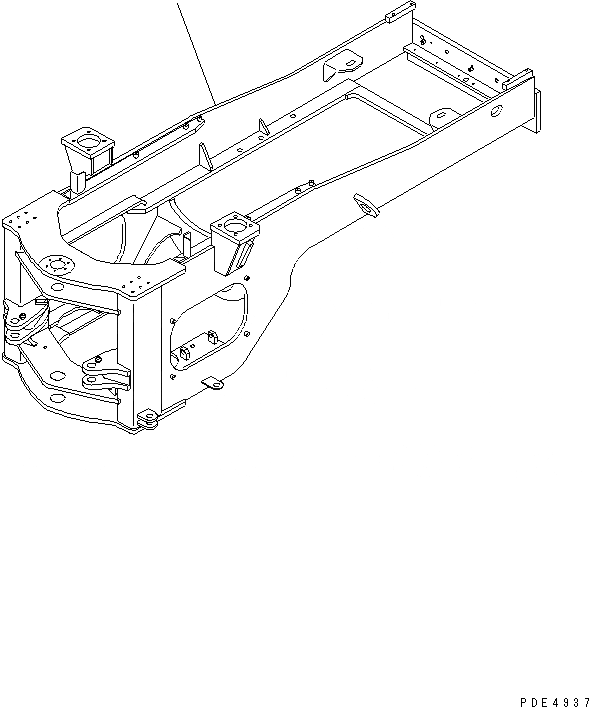 Схема запчастей Komatsu WA450L-3 - ЗАДНЯЯ РАМА(С ECSS)(№-) ОСНОВНАЯ РАМА И ЕЕ ЧАСТИ