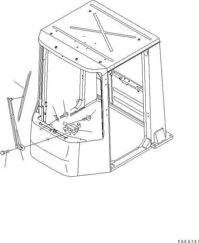 Схема запчастей Komatsu WA450L-3 - КАБИНА ROPS (ПЕРЕДН. ДВОРНИКИ) КАБИНА ОПЕРАТОРА И СИСТЕМА УПРАВЛЕНИЯ