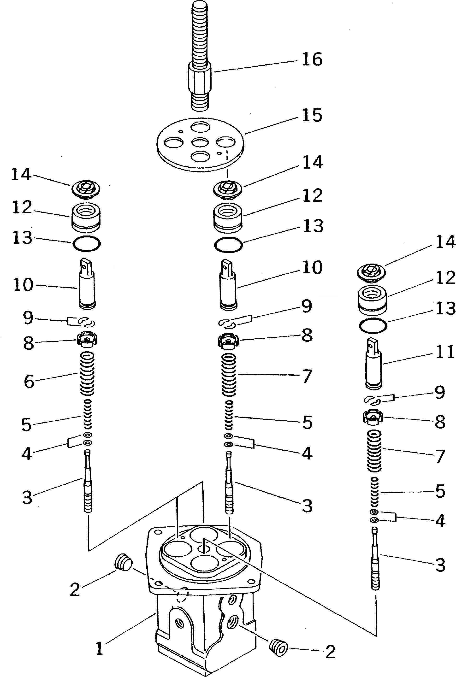 Схема запчастей Komatsu WA470-1 - P.P.C. КЛАПАН(№-) УПРАВЛ-Е РАБОЧИМ ОБОРУДОВАНИЕМ
